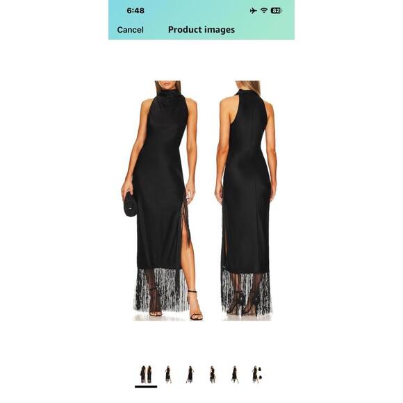 Aigeman Women Vintage Flapper Dresses 1920s Great Gatsby Halter Size M Black W - Picture 1 of 6